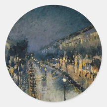 Cartes impressionnistes de beaux-arts de Camille P Adhésif Rond