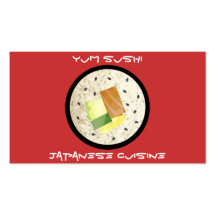 Cartes japonaises de restauration de cuisine cartes de visite professionnelles