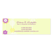 Cartes jaunes de maman de fleur modèles de cartes de visite