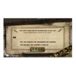 Cartes les épousant en cuir victoriennes de Steamp Cartes De Visite Professionnelles