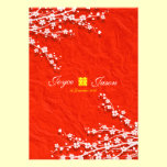 Cartes les épousant rouges orientales d'invitation invitations