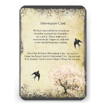 Cartes les épousant vintages d'information d'arbre invitations personnalisées