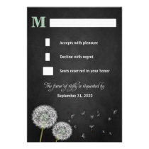 Cartes les épousant vintages du pissenlit RSVP de  invitations