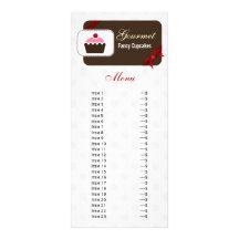 cartes meny de support de boulangerie rouge mignon double carte en  couleur