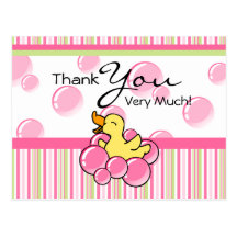Cartes mignonnes de Merci de bulle rose Cartes Postales