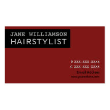 Cartes personnalisables de styliste en coiffure no modèles de cartes de visite