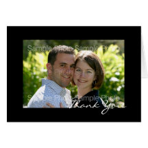 Cartes personnalisées de Merci de mariage de photo
