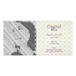 Cartes photos argentés de faire-part de naissance  carte avec photo