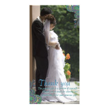 Cartes photos de Merci de mariage de Paisley de pa Modèle Pour Photocarte