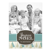 Cartes photos de Noël de motif d'arbre d'amusement Invitations
