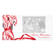 Cartes photos de Noël de sucres de canne Photocarte