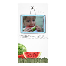 cartes photos de pastèque d'été modèle pour photocarte