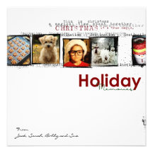 cartes photos d'instagram de Noël de salutation de Invitations Personnalisées