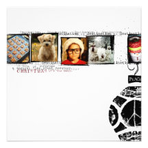 cartes photos d'instagram de Noël de salutation de Faire-part Personnalisé