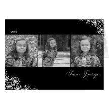 Cartes photos étoilés de vacances de Noël de floco