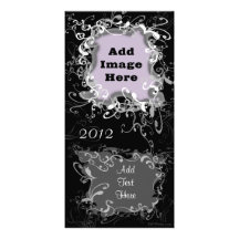 Cartes photos faits sur commande floraux noirs photocartes