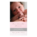 Cartes photos gris roses de baby shower de Merci Cartes De Vœux Avec Photo