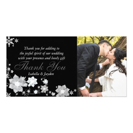 Cartes photos noirs et blancs de Merci de mariage  Photocartes