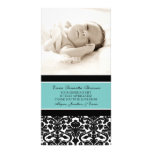 Cartes photos noirs turquoises de baby shower de M Carte Avec Photo
