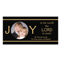 Cartes photos religieux chrétiens de Noël - noir Cartes Avec Photo