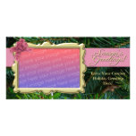 Cartes photos roses de Noël d'arc et de pin Cartes De Vœux Avec Photo