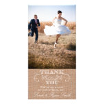 Cartes photos rustiques de Merci de mariage d'impr Modèle Pour Photocarte