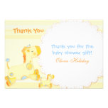 Cartes plates de Merci de baby shower : Girafes de Bristols