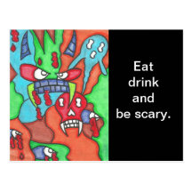 Cartes postales abstraites de Halloween
