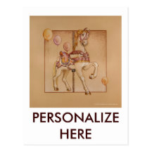 Cartes postales - carrousel pourpre de poney