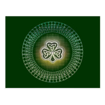Cartes postales celtiques irlandaises de shamrocks