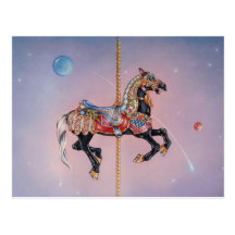 Cartes postales - cheval 1 de carrousel de Petalum