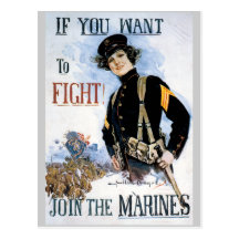 Cartes postales d'affiche de guerre, marines de Pr