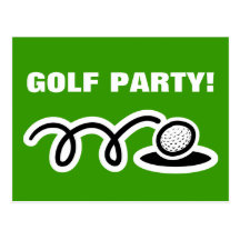 Cartes postales de golf pour des invitations et de