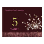 Cartes postales de nombre de Tableau de mariage de
