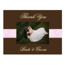 Cartes postales de photo de Merci de mariage,