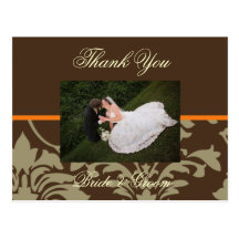 Cartes postales de photo de Merci de mariage,
