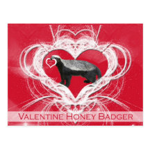 Cartes postales de Saint-Valentin de blaireau de m