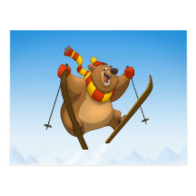 Cartes postales de ski d'ours