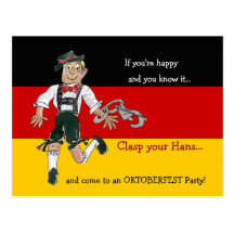 Cartes postales d'invitation de partie d'Oktoberfe