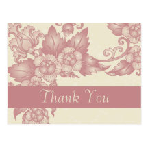 Cartes postales enes ivoire roses de Merci de cora