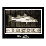 Cartes postales noires de Snook et blanches vintag