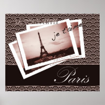 Cartes postales parisiennes affiche ou copie