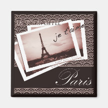 Cartes postales parisiennes aimants