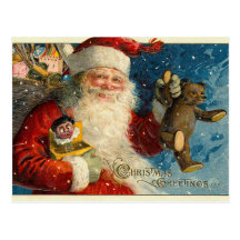 Cartes postales victoriennes de Noël de Père Noël