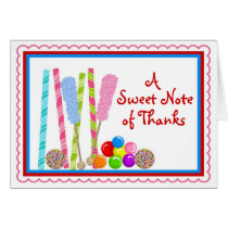 Cartes pour notes de Merci de sucrerie cartes