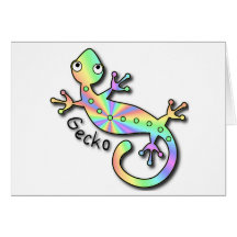 Cartes pour notes psychédéliques de Gecko