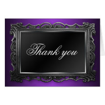 Cartes pourpres de Merci de cadre gothique