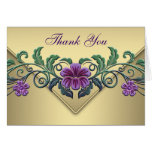 Cartes pourpres de Merci d'or de pétunia