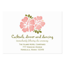 Cartes roses de clôture de réception de ketmie cartes de visite professionnelles