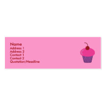Cartes roses de profil de petit gâteau cartes de visite professionnelles
